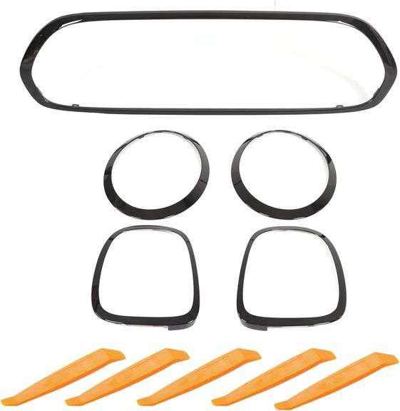 Front Grille Surround Trims Headlight Bezel Tail Lights Trim image