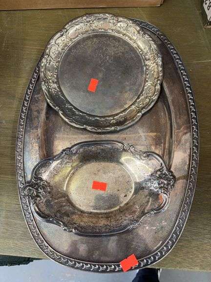3 Silver serving trays image
