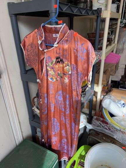 Traditional Chinese qipao or cheongsam dress image