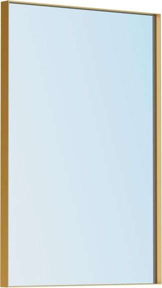 VocalStar Gold Bathroom Mirror, 18 x 26 Inch Square Corner R image