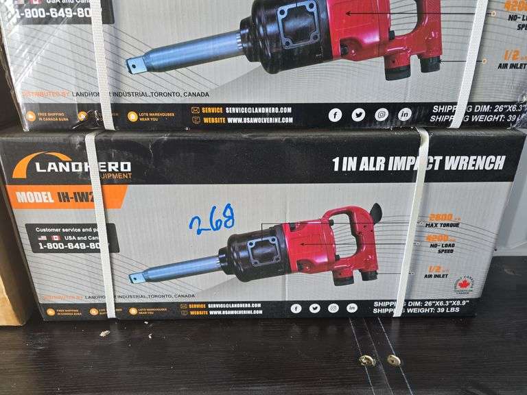 Land Hero 1 IN ALR Impact Wrench, Model: IH-IW21 (NEW IN BOX) image