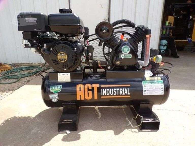 AGT Industrial Gas Powered Portable air compressor, Model: V-0.6/12.5 image