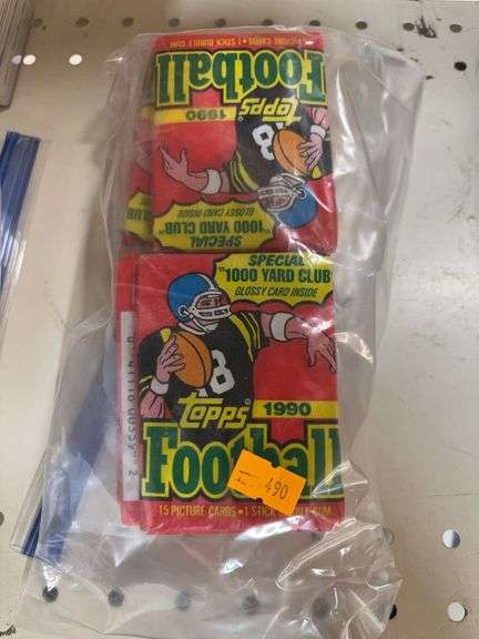 Tops 1990 special thousand yard club football cards image