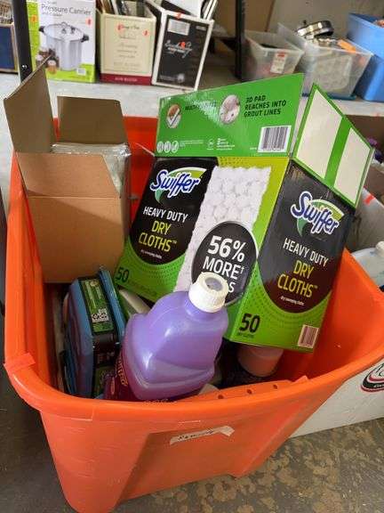 Household cleaning supplies image