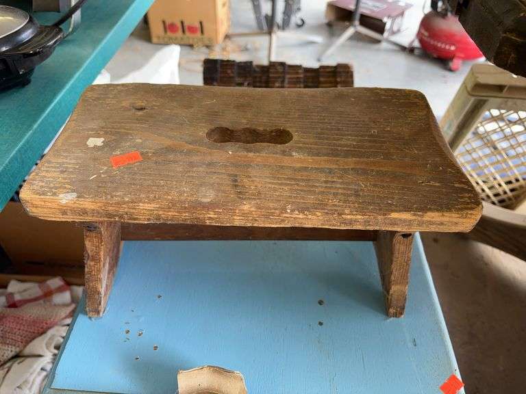 Small wood stool image