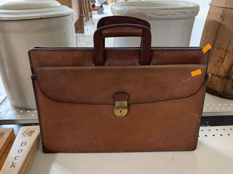 Leather briefcase image