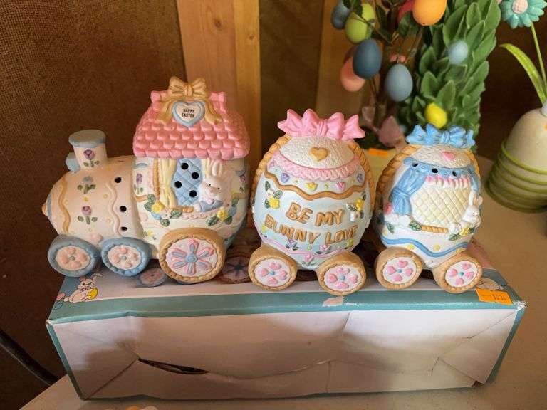 Easter decorations Easter train image