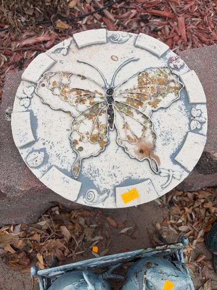 butterfly stone yard decoration image