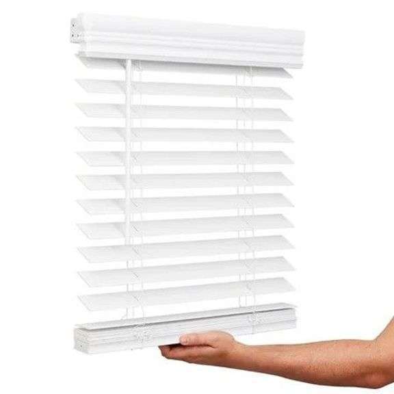 Lotus & Windoware Cordless 2" Faux Wood Room Darkening Horiz image