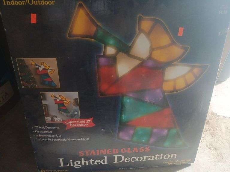 Stained glass lighted decoration image