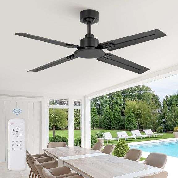 ZMISHIBO 1 pack 48 Inch Ceiling Fan with Remote,6-Speed Reve image