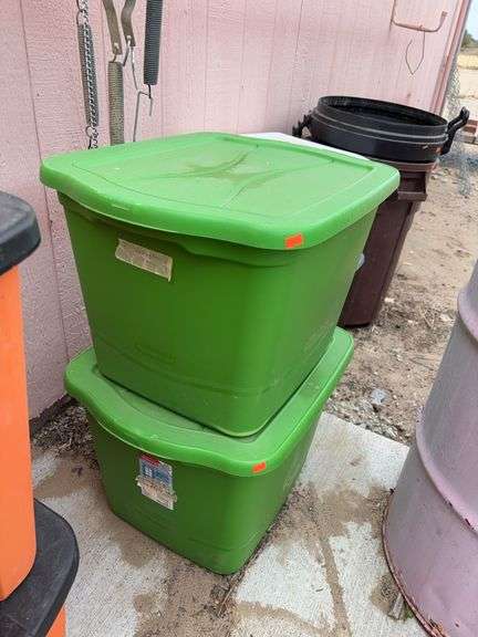 2 totes (empty) green image
