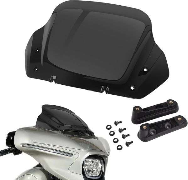 14" Windshield Kits Windscreen Wave Wind Splitter for Motorc image
