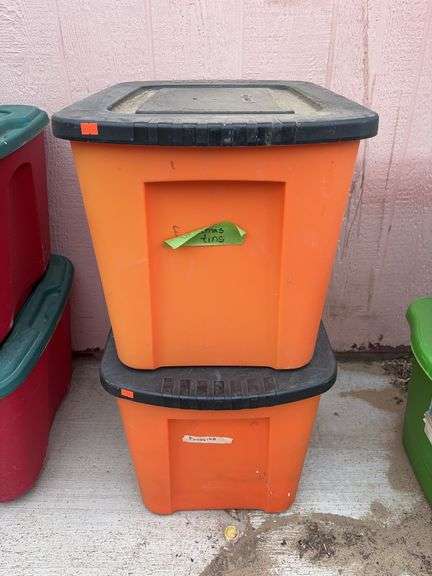 2 totes (empty) orange and black image