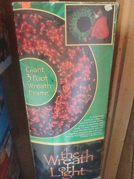 Giant 3 foot wreath frame lighted image