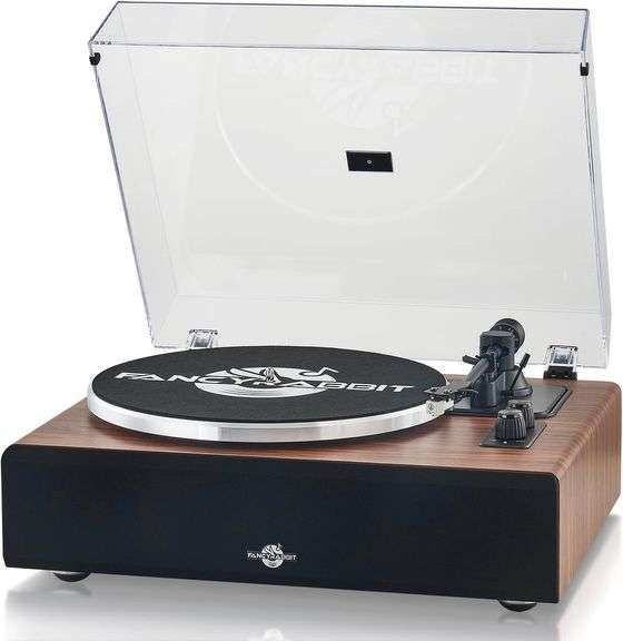 $180 Vinyl Record Player with Speakers,High Fidelity Turntab image