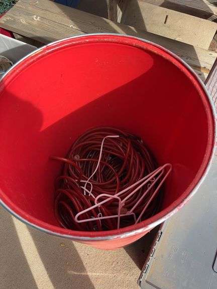 Red drum with red rope lights image