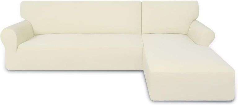 PureFit Super Stretch Sectional Couch Covers, Spandex, Non S image