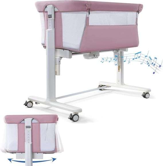 $275 Electric Bassinet for Baby, 3 Speeds Automatic Rocking image