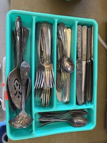Tray of miscellaneous Silverware image