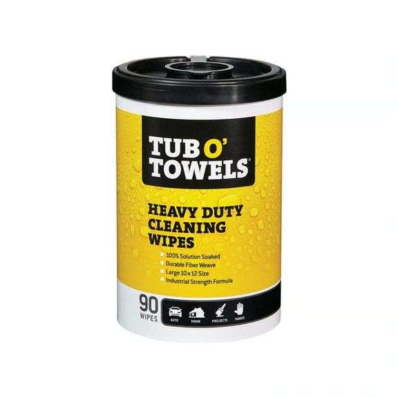 Tub O' Towels Heavy Duty Fiber Weave Cleaning Wipes 12 in. W image