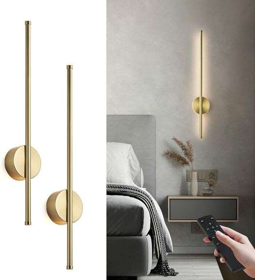 Battery Operated Modern Wall Sconces, Dimmable Wireless Wall image
