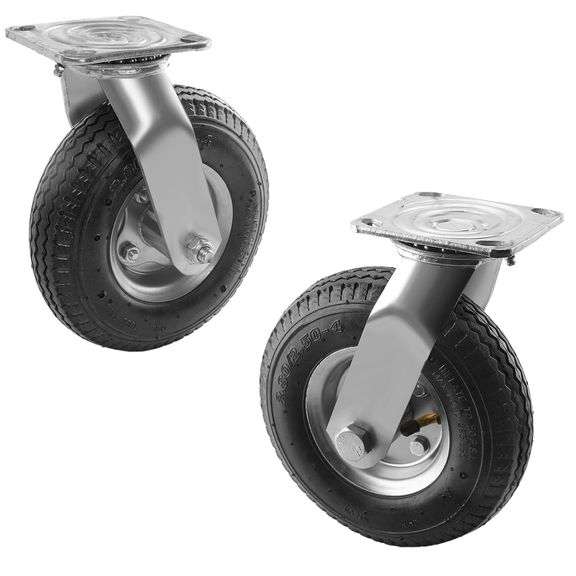 RRQ 8 Inch Caster Wheels, Pneumatic Swivel Caster Wheels wit image