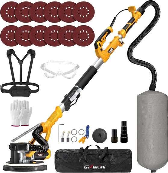 GEVEELIFE Drywall Sander, 880W 7.33A Electric Drywall Sander image