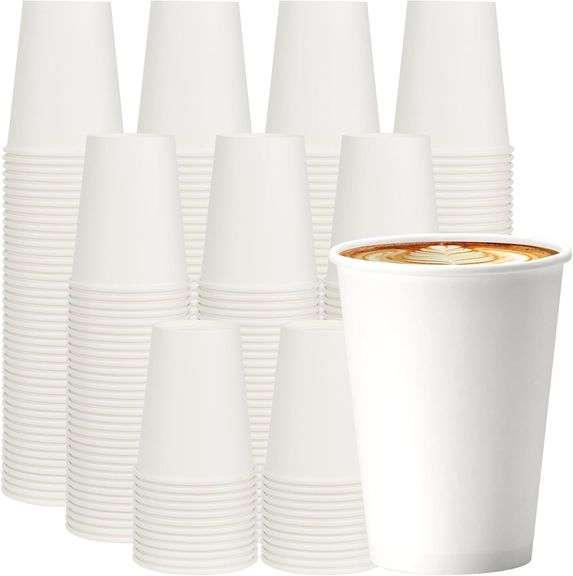 12 oz 1000 Pack Disposable Paper Coffee Cups, Hot Paper Cups image