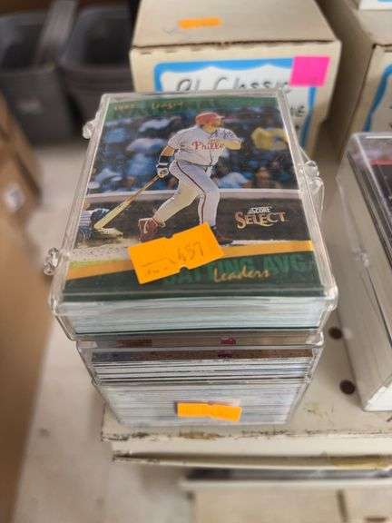 Small containers of baseball cards image