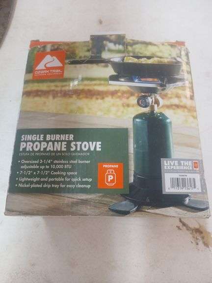 Single burner propane stove image