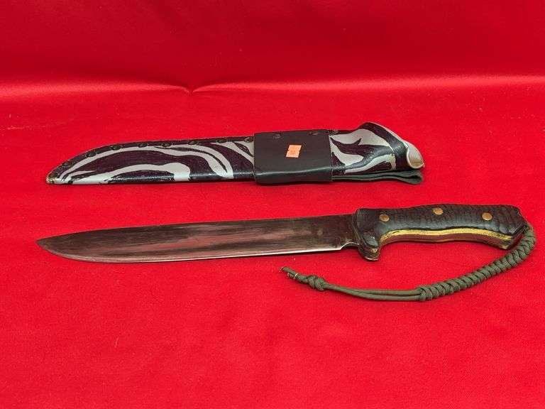 Large Homemade knife with sheath image