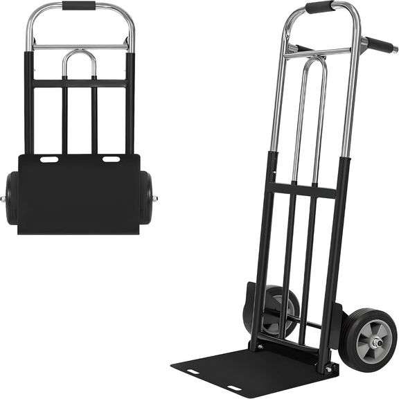 Folding Hand Truck Dolly - 600 LB Capacity, Heavy-Duty Wheel image