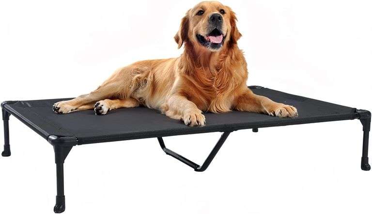 Veehoo Cooling Elevated Dog Bed, Portable Raised Pet Cot wit image