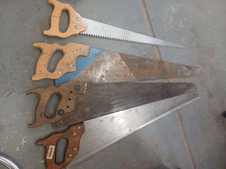 Lot of 7 hand saws image