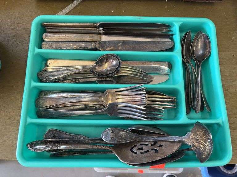 Tray of miscellaneous Silverware image