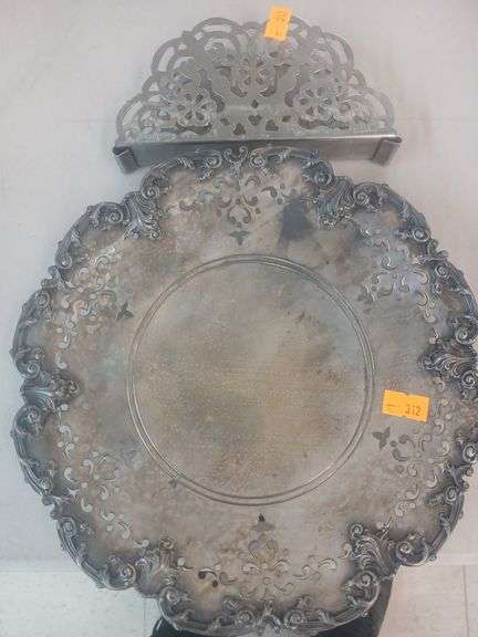 Silver plated plate and holder image