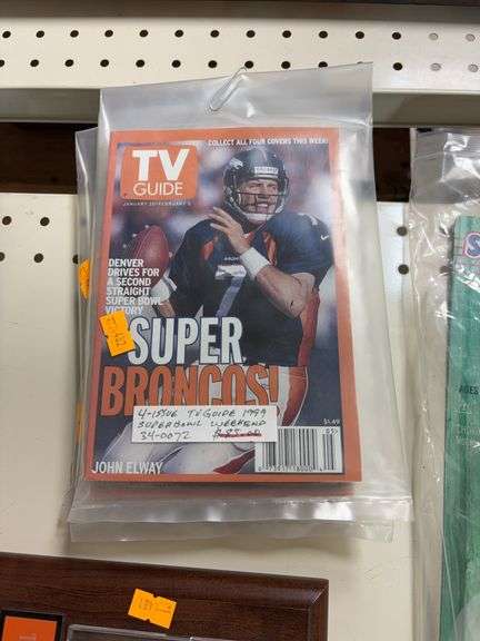 Four issues TV Guide 1999 Super Bowl weekend Broncos image