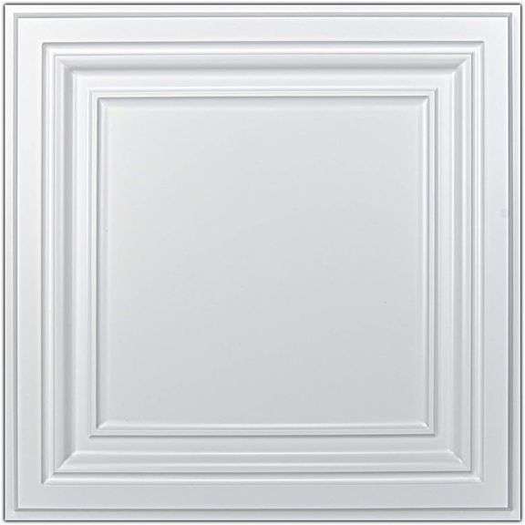 Art3d PVC Ceiling Tiles, 2'x2' Plastic Sheet in White (12-Pa image
