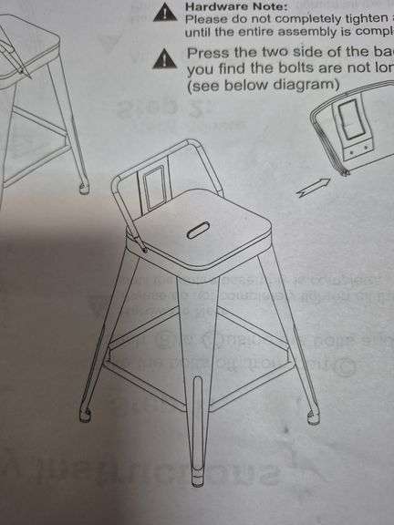 Black metal chairs image