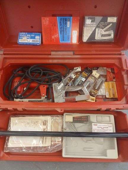 Toolbox with staples and staple guns image