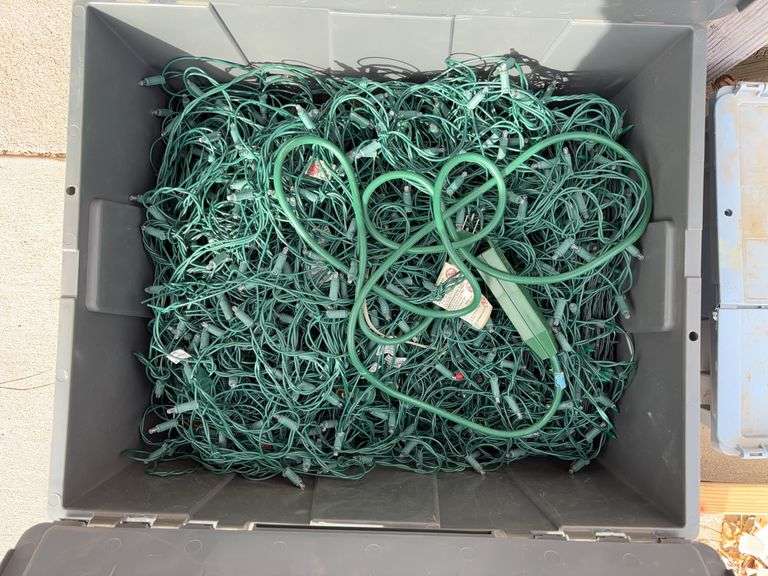 1 tote of Christmas lights image