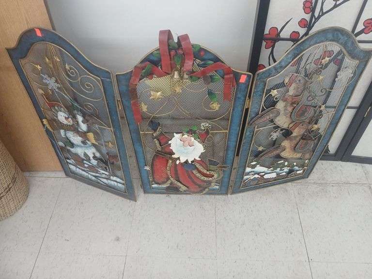 Fireplace screen Christmas image