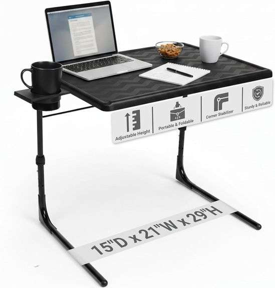Table-Mate TV Tray Table | Portable Desk Folding Dinner Tray image