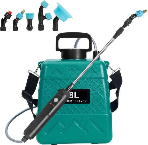 Garden Sprayer 2 Gallon,Battery Powered Sprayer with 5 Mist image