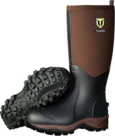 TIDEWE Rubber Neoprene Boots Men And Women, Waterproof Sturd image