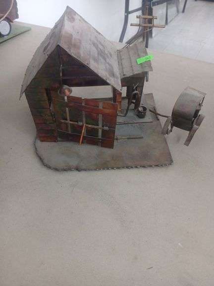 Metal barn music box image