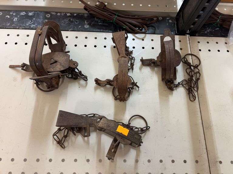 vintage coil spring animal traps image