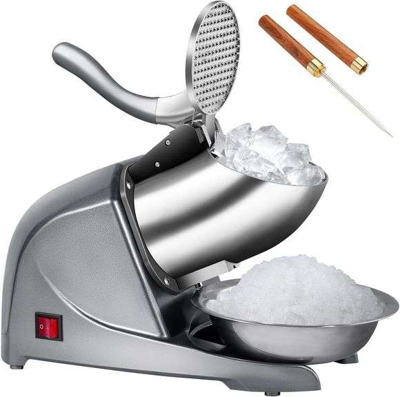 4-Blade Ice Shaver Snow Cone Maker Prevent Splash Stainless image