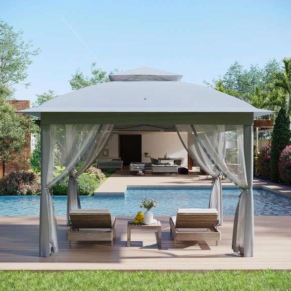 $135 Outdoor Canopy Tent with Mosquito Netting, 11 ft for Pa image